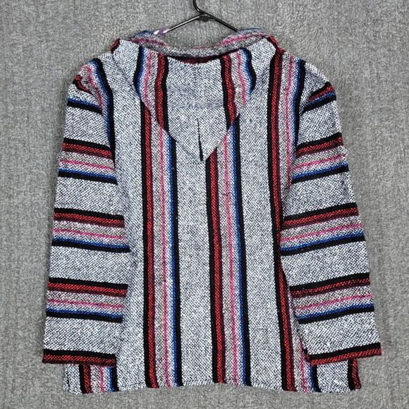 Artesanias Hoodie Mens L Striped Baja California Surfer Skater Sweater Drug Rug - Picture 7 of 10
